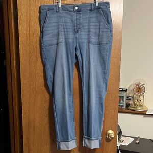 Denim&Co Light Blue Ankle Jeans